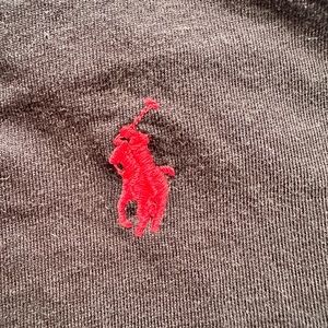 Men’s Large Black Ralph Lauren Polo Cotton V Neck Short Sleeve Tee-Shirt